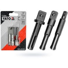 YATO Sada 3ks SDS + adaptéry pre zásuvky YT-04686