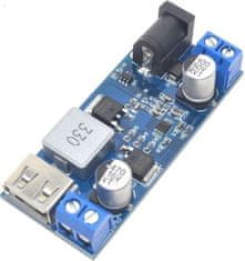HADEX Napájací modul, step-down menič 12-24V na 5V/5A, USB+svorkovnica