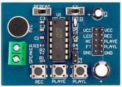 HADEX Hlasový záznamník s ISD1820 - modul pre záznam zvuku