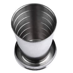 Northix Skladací pohár z nehrdzavejúcej ocele s karabínou 