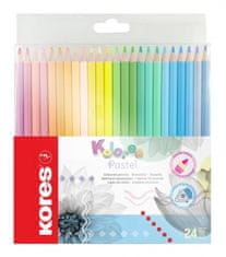 KORES Kolores Pastel trojhranné pastelky 24 farieb