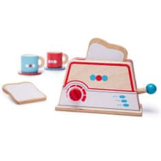 Bigjigs Toys Drevený toaster s bodkami