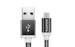 A-Data Micro USB kábel pletený 1m čierny