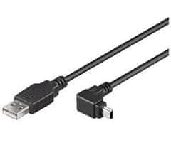 miniUSB 2.0, AB, 5 pinov, 90 °, 1.8m