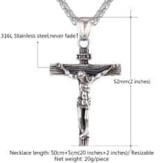 Northix Náhrdelník U7 Crucifix - Strieborný 