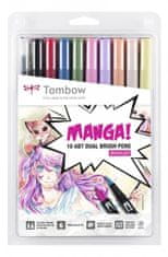 Tombow Obojstranná štetcová fixka ABT - Manga Shojo 10 ks