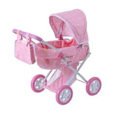 Teamson Olivia's Little World - Detský kočík pre bábiky Twinkle Stars Princess Deluxe - ružový a biely