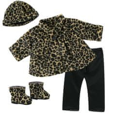 Teamson Sophia's - 18" bábika - Kabát, klobúk, čierne legíny a topánky s potlačou zvierat - Tan
