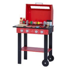 Teamson Teamson Kids - Little Helper Backyard BBQ Play Stand Play Kitchen - červená