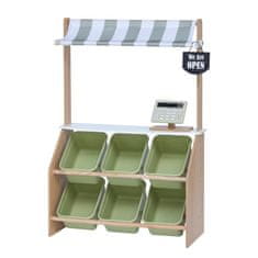 Teamson Teamson Kids - Little Helper Market Play Stand Play Kitchen - olivovo zelená