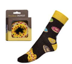 Ponožky Donut v darčekové balenie - 43-46 - čierna, žltá