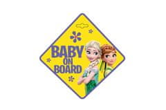 AMIO Tabuľka do auta - Dieťa v aute - BABY ON BOARD FROZEN