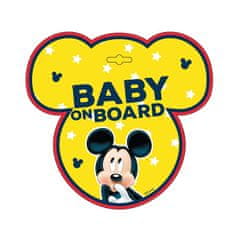 AMIO Tabuľka do auta - Dieťa v aute - BABY ON BOARD MICKEY