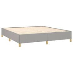 Vidaxl Rám na boxspring posteľ bledosivý 160x200 cm látka