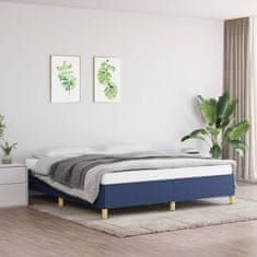 Vidaxl Rám na boxspring posteľ modrý 180x200 cm látka