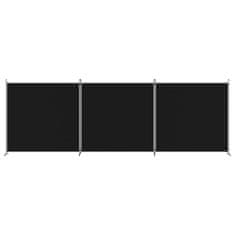 Petromila vidaXL 3-panelový paraván čierny 525x180 cm látkový