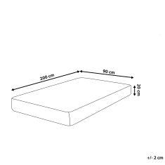 Beliani Penový matrac s odnímateľným poťahom 90 x 200 cm PEARL