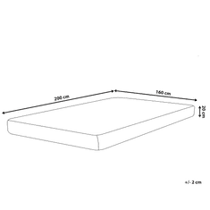 Beliani Penový matrac s odnímateľným poťahom 160 x 200 cm PEARL