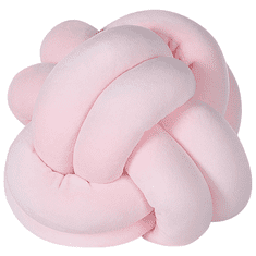 Beliani Zamatový uzlový vankúš 20 x 20 cm ružový MALNI