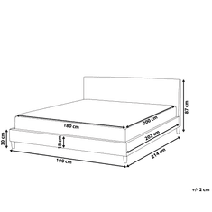 Beliani Zamatová posteľ 180 x 200 cm smaragdovozelená FITOU