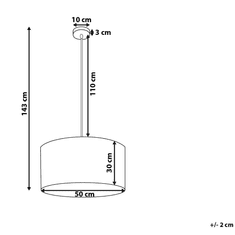 Beliani Závesná lampa biela FLAMINGO