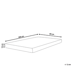 Beliani Matrac z pamäťovej peny s odnímateľným poťahom 80 x 200 cm PICCOLO