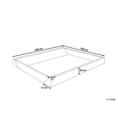 Beliani Penový rám na vodnú posteľ 160 x 200 cm SIMPLE