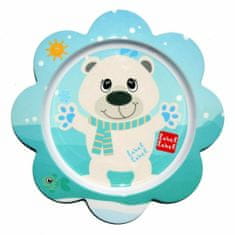 Label-Label - Friends Melamine Flower Plate (Variant: Polar Bear)