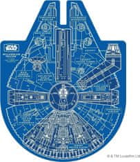 Ridley's games Obojstranné tvarové puzzle Star Wars: Millennium Falcon 1000 dielikov