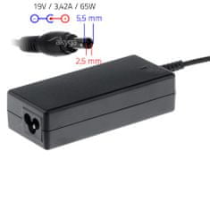 Akyga AK-ND-01 napájací adaptér pre notebooky Asus / Toshiba - 19V/3.42A 65W 5.5x2.5mm konektor