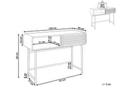 Beliani Konzolový stolík biela/tmavé drevo RIFLE