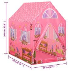 Petromila vidaXL Detský stan na hranie s 250 loptičkami ružový 69x94x104 cm