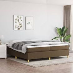 Vidaxl Rám na boxspring posteľ tmavohnedý 200x200 cm látka