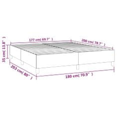 Vidaxl Rám na boxspring posteľ modrý 180x200 cm látka