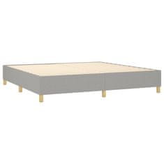 Vidaxl Rám na boxspring posteľ bledosivý 200x200 cm látka