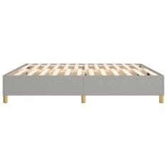 Vidaxl Rám na boxspring posteľ bledosivý 200x200 cm látka