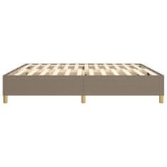 Vidaxl Rám na boxspring posteľ sivohnedý 200x200 cm látka