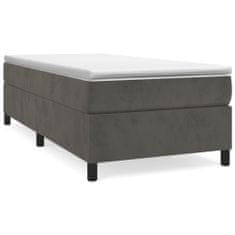 Vidaxl Posteľný rám na boxspring tmavosivý 80x200 cm zamat