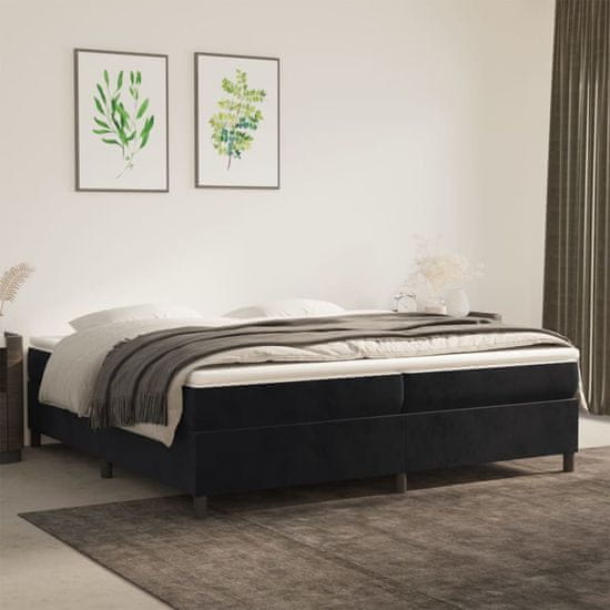 Vidaxl Rám na boxspring posteľ čierny 200x200 cm zamat