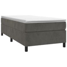 Vidaxl Posteľný rám na boxspring tmavosivý 80x200 cm zamat