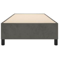 Vidaxl Posteľný rám na boxspring tmavosivý 80x200 cm zamat