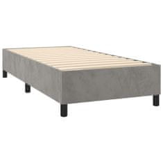 Vidaxl Rám na boxspring posteľ, svetlosivý 90x190 cm, zamat