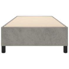 Vidaxl Rám na boxspring posteľ, svetlosivý 90x190 cm, zamat