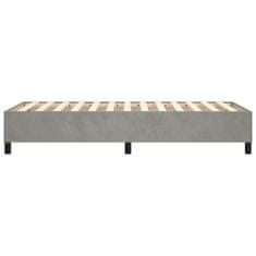 Vidaxl Rám na boxspring posteľ, svetlosivý 90x200 cm, zamat