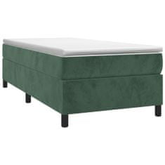 Vidaxl Rám na boxspring posteľ tmavozelený 90x190 cm zamat