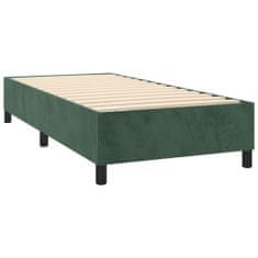 Vidaxl Rám na boxspring posteľ tmavozelený 90x190 cm zamat