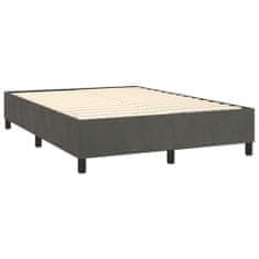 Vidaxl Rám na boxspring posteľ tmavosivý 140x190 cm zamat