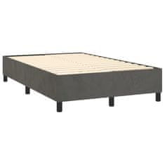 shumee Posteľný rám boxspring s matracom tmavosivý 90x190 cm zamat