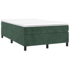 Vidaxl Posteľný rám na boxspring tmavozelený 120x200 cm zamat