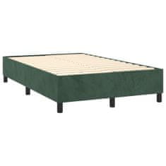 Vidaxl Posteľný rám na boxspring tmavozelený 120x200 cm zamat